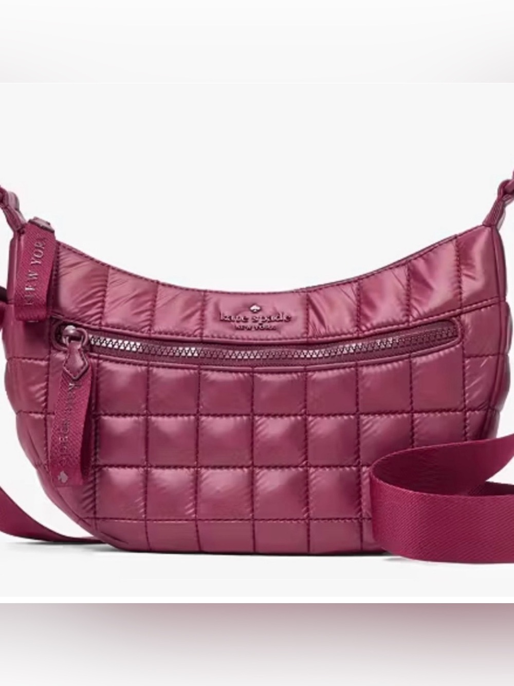 kate spade Quilted Crossbody Bag in Burgundy